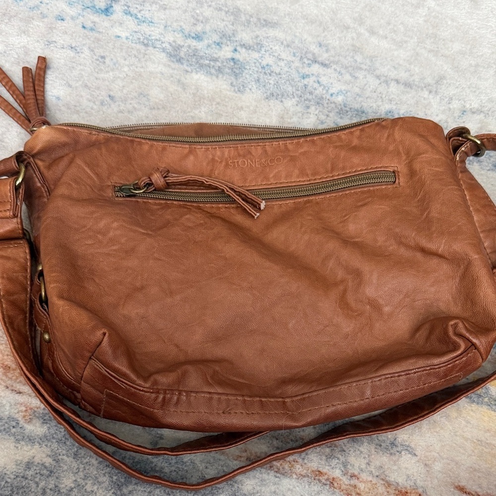 Stone & Co. Tan Leather Shoulder Bag - Picture 6 of 11